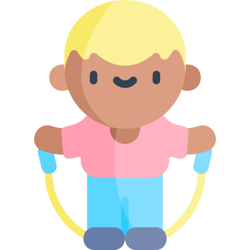 blond man jumping rope