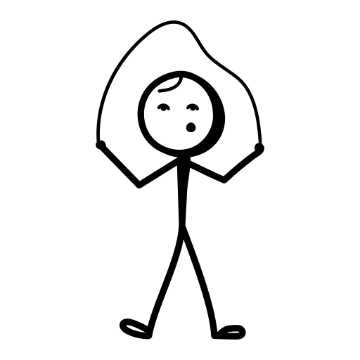 skinny athlete jumping rope