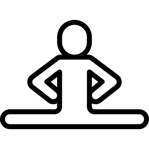 person stretching legs by doing a split