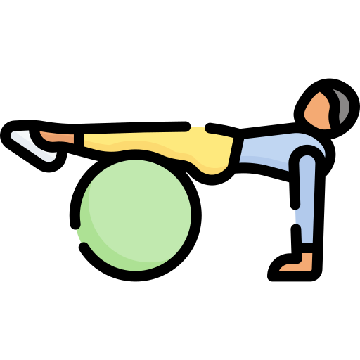 woman balancing on ball