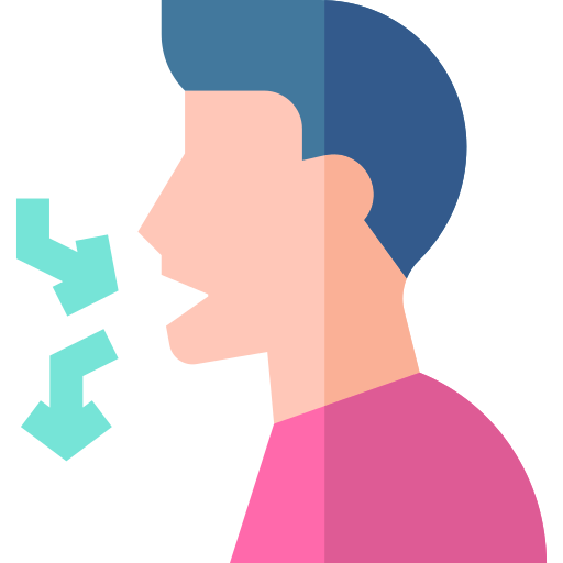 person focusing on breathing