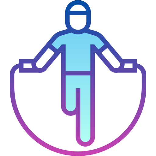 person exercising with jump rope