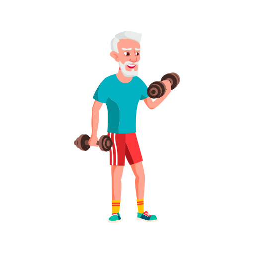 man doing dumbbell curls